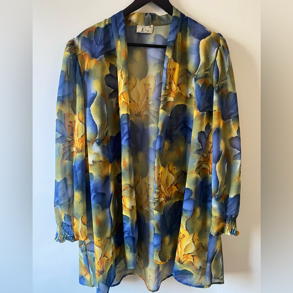 RARE Vintage sheet caftan/blazer with puff sleeves